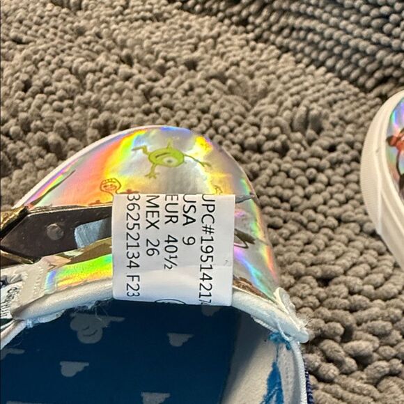 Holographic Character Slip-On Sneakers - Blue and Silver - Picture 8 of 13